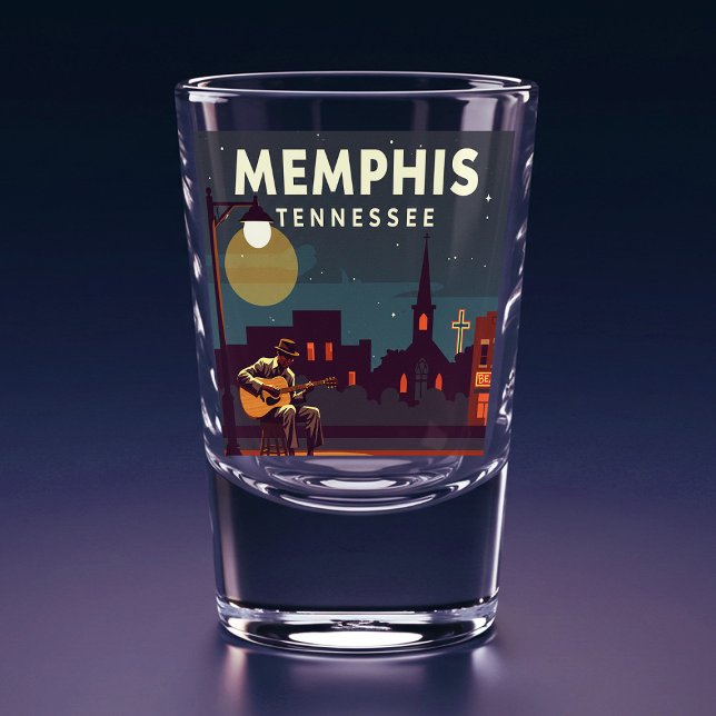 Verre A Shot Vintage Memphis Tennessee (Créateur téléchargé)