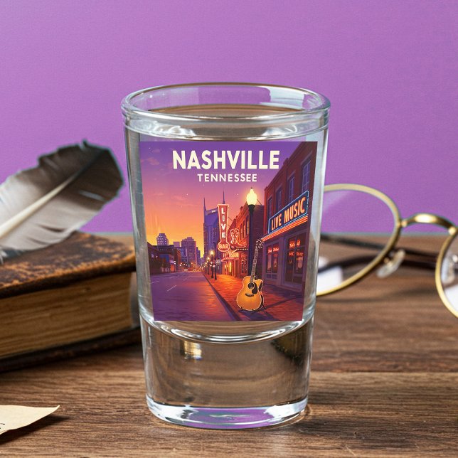 Verre A Shot Vintage Nashville Tennessee (Créateur téléchargé)