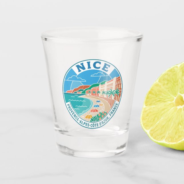 Verre A Shot Vintage Nice France (Devant)