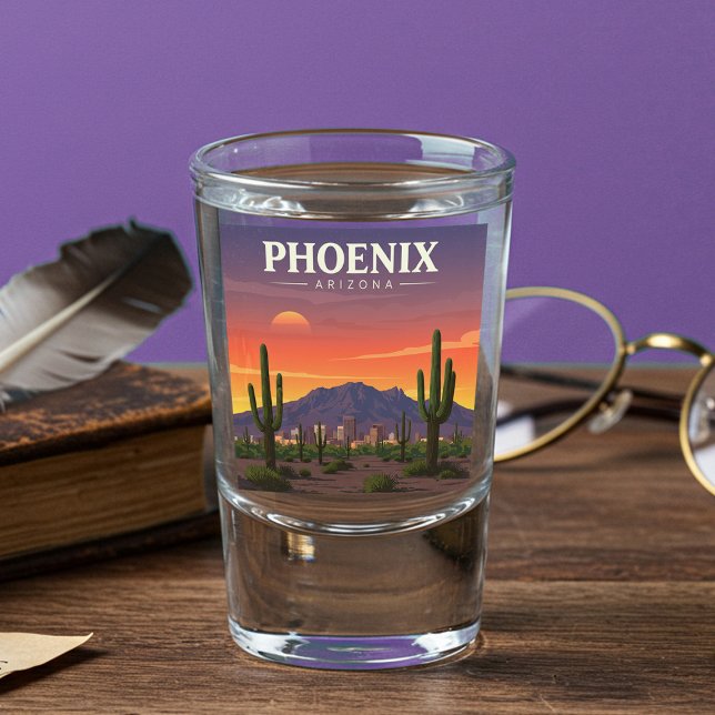 Verre A Shot Vintage Phoenix Arizona (Créateur téléchargé)