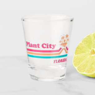 Verre A Shot Vintage Plante ville Floride