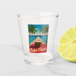 Verre A Shot Vintage voyage Cap-Vert Îles Retro Graphisme