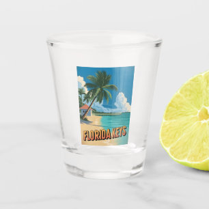 Verre A Shot Vintage voyage Florida Keys Beach Plage Pittoresqu