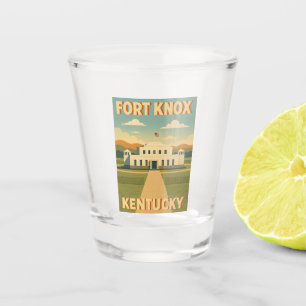 Verre A Shot Vintage voyage Fort Knox Kentucky Retro Graphisme
