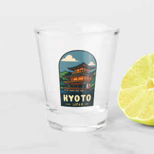 Verre A Shot Vintage voyage Kyoto Japon paysage Pittoresque rét