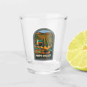 Verre A Shot Vintage voyage Napa Valley California Winery Retro