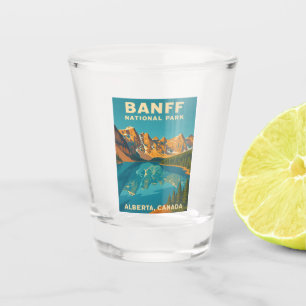 Verre A Shot Vintage voyage Parc national Banff Rétro Pittoresq