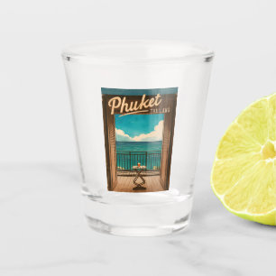 Verre A Shot Vintage voyage Phuket Thaïlande Retro Pittoresque