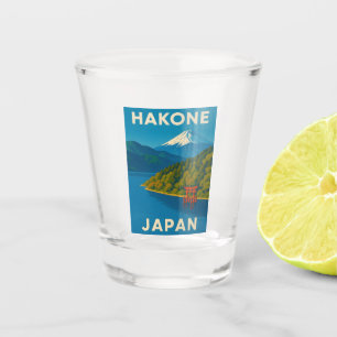 Verre A Shot Vintage voyage rétro Hakone Japon Paysage Pittores