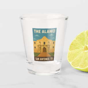 Verre A Shot Vintage voyage Rétro L'Alamo San Antonio Texas