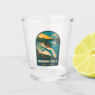 Verre A Shot Vintage voyage rétro Niagara Falls New York
