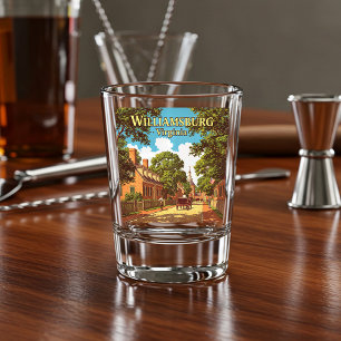 Verre A Shot Vintage Williamsburg Virginie