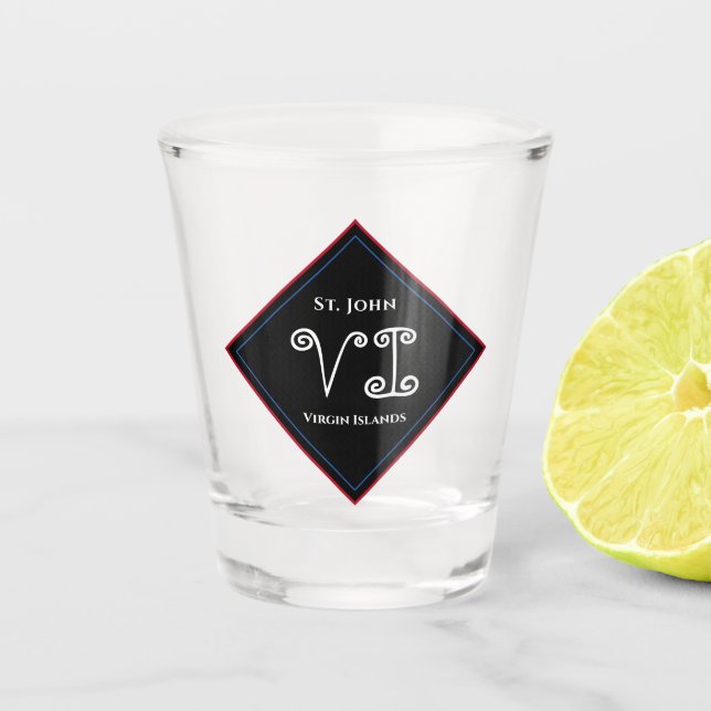 Verre A Shot Virgin Islands USVI St John Personnaliser (Devant)