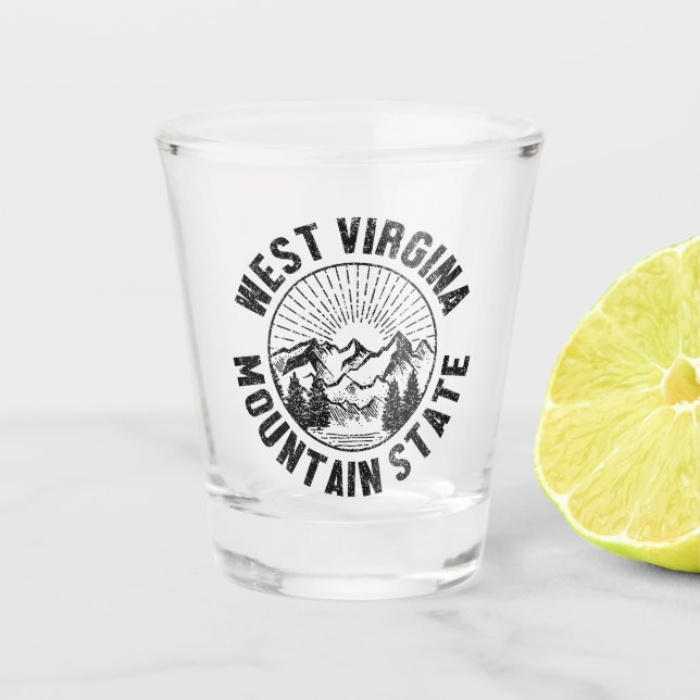 Verre A Shot Virginie-Occidentale vintage (Devant)