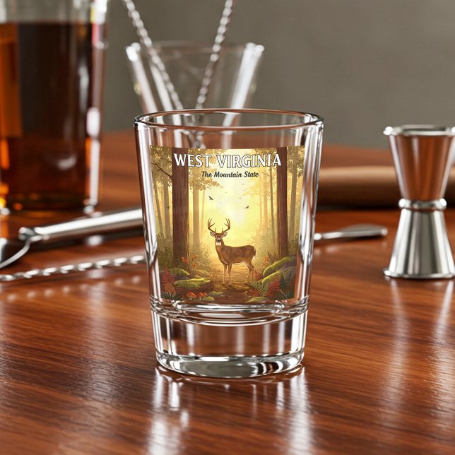 Verre A Shot Virginie-Occidentale vintage (Créateur téléchargé)