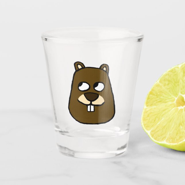 Verre A Shot Visage de la marmotte (Devant)
