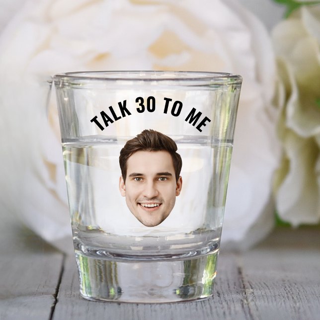 Verre A Shot Visage personnalisé 20e 30e 40e 50e 60e 70e annive (Créateur téléchargé)