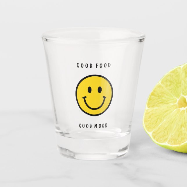 Verre A Shot Visage smiley, aimant de visage emoji (Devant)