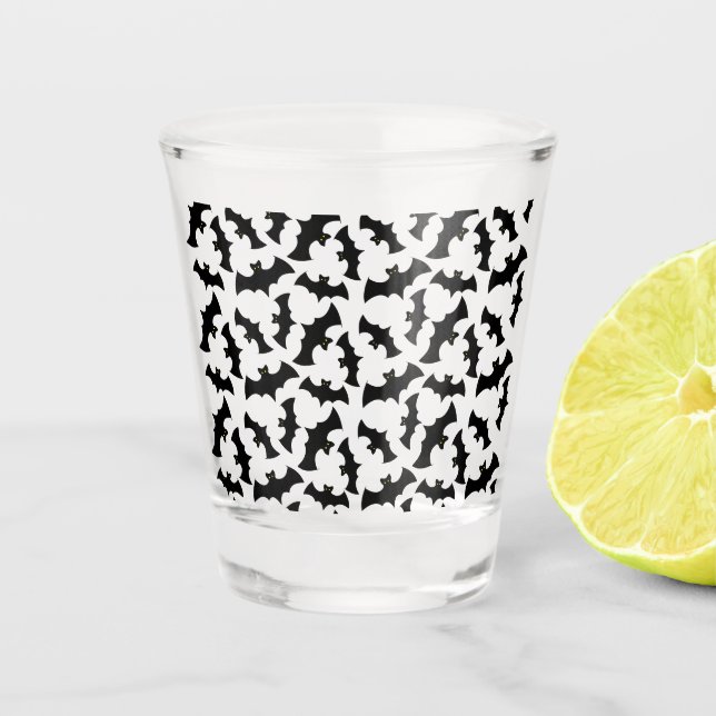 Verre A Shot Vitre de chauve-souris d'Halloween (Devant)