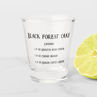 Verre A Shot Vitre de la nouvelle coupe de gâteau de la forêt n