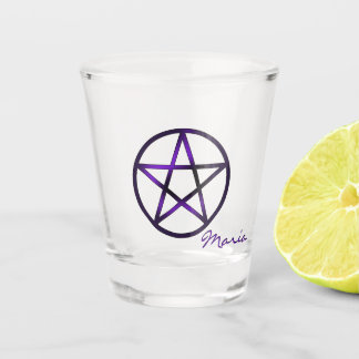 Verre A Shot Vitre de prise Pentacle Violet