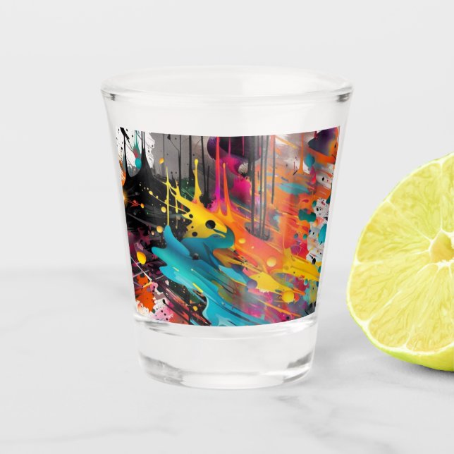 Verre A Shot Vivid Chaos Splash Graffiti (Devant)