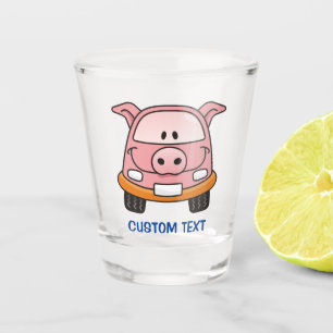 Verre A Shot Voiture de dessin de porc