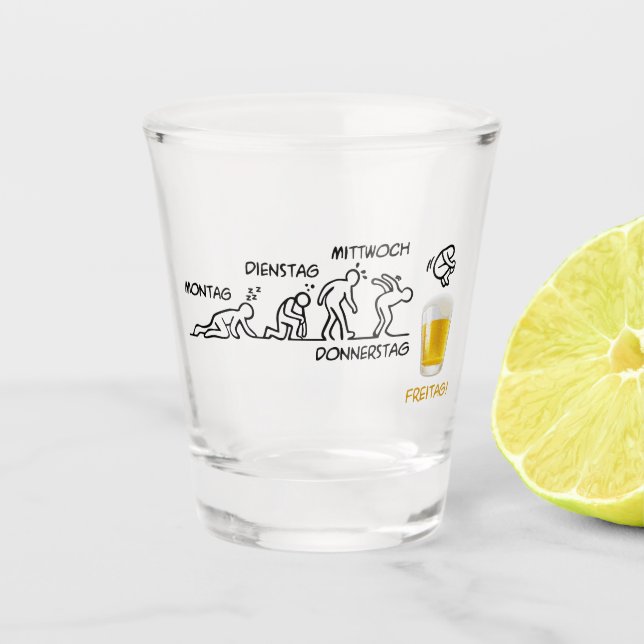 Verre A Shot Volution de la bière (Devant)