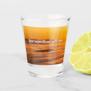 Verre A Shot Votre soleil de texte personnalisé au-dessus du pa