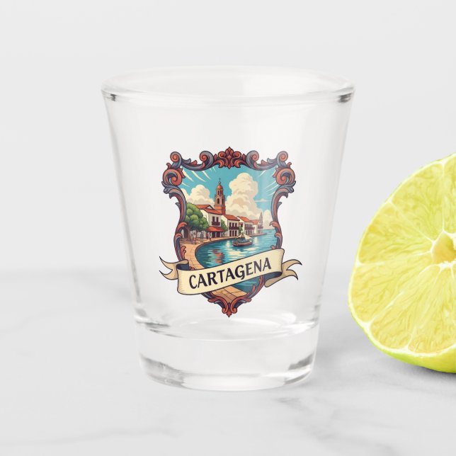 Verre A Shot Voyage à Carthagène Colombie (Devant)