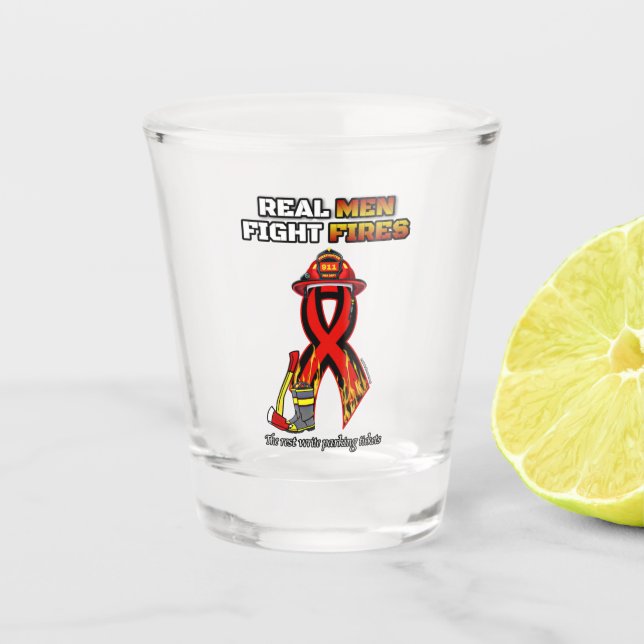 VERRE A SHOT VRAIS HOMMES COMBATTANTS (Devant)
