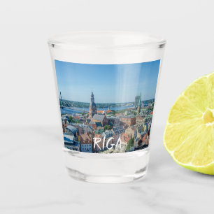 Verre A Shot Vue sur le centre ville de Riga d'en haut