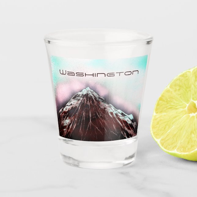 Verre A Shot Washington Mount Rainier L'Etat À feuillage persis (Devant)