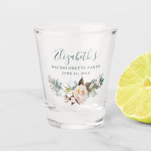 Verre A Shot Watercolor Eucalyptus Green Bachelorte Party