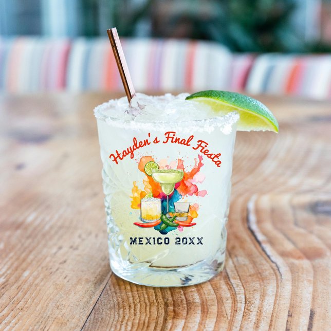 Verre A Shot Week-end de Demoiselle d'Honneur Dernière Fiesta P (Créateur téléchargé)