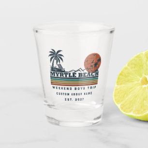Verre A Shot Week-end de garçon personnalisé à Myrtle Beach
