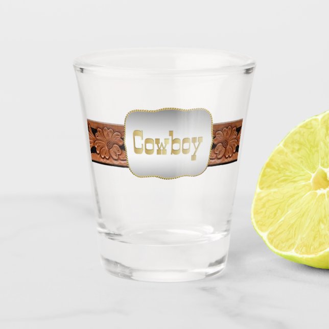 Verre A Shot Western Belt Et Cowboy Buckle (Devant)