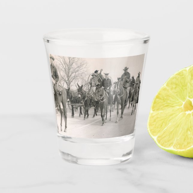 Verre A Shot Western Salt Gras Trail Ride Cowboys Cowgirls (Devant)