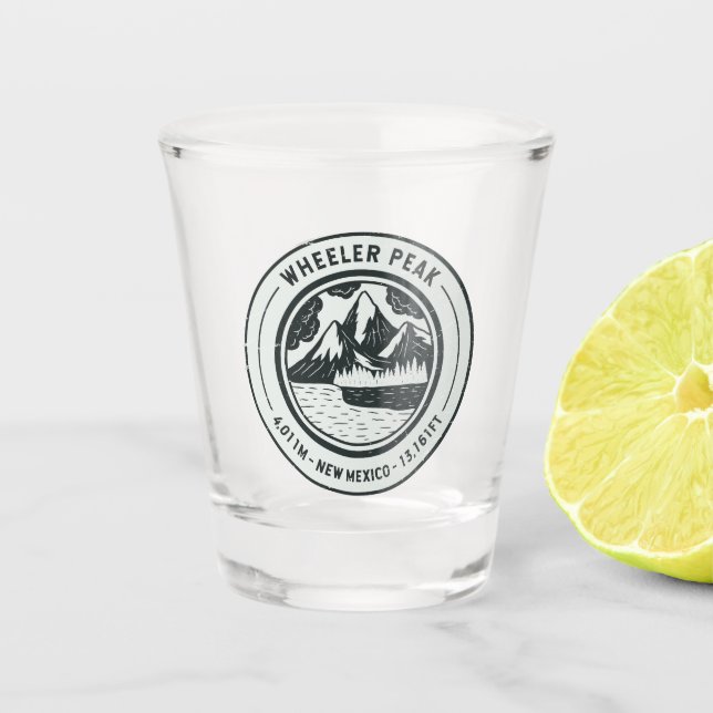 Verre A Shot Wheeler Peak New Mexico Randonnée Skiing Travel (Devant)