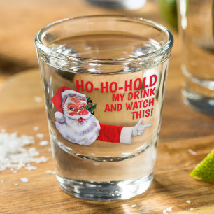Verre A Shot Whiskey de Noël Ho-Ho-Tenez Ma Boisson Et Regardez