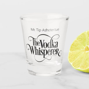Verre A Shot Whisperer de vodka (personnalisé)