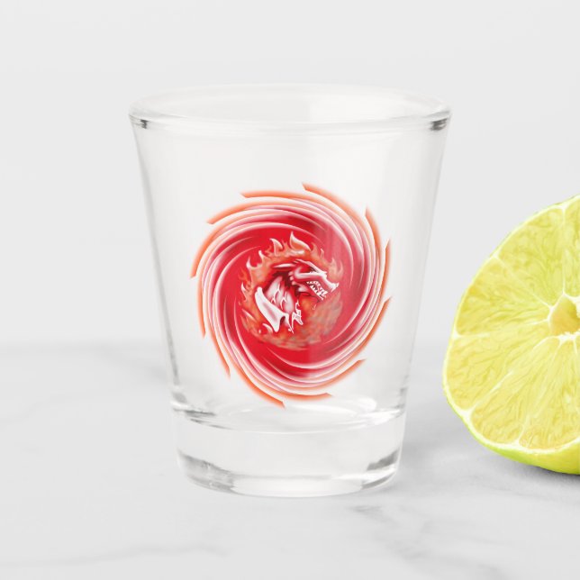 Verre A Shot Wild Wolf Whirling transparent (Devant)