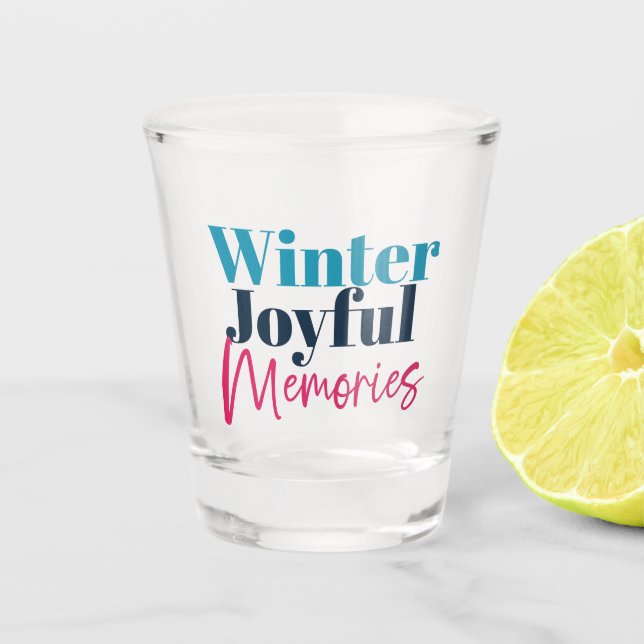 Verre A Shot Winter Joyful Memories : Festive Holiday Citations (Devant)