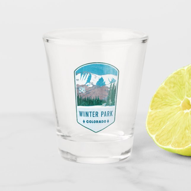 Verre A Shot Winter Park Colorado Ski Badge (Devant)