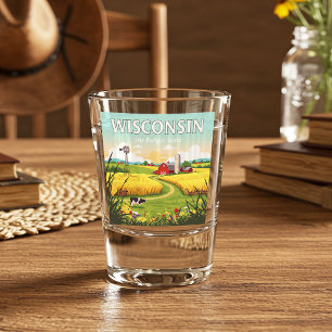Verre A Shot Wisconsin vintage