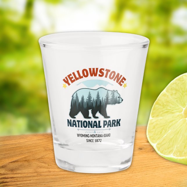 Verre A Shot Yellowstone Bear – Cheers to the Great Outdoors (Créateur téléchargé)