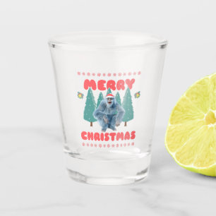 Verre A Shot Yeti Drôle - Joyeux Noël