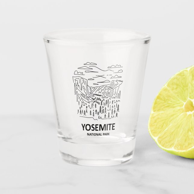 Verre A Shot Yosemite National Park Line Art (Devant)