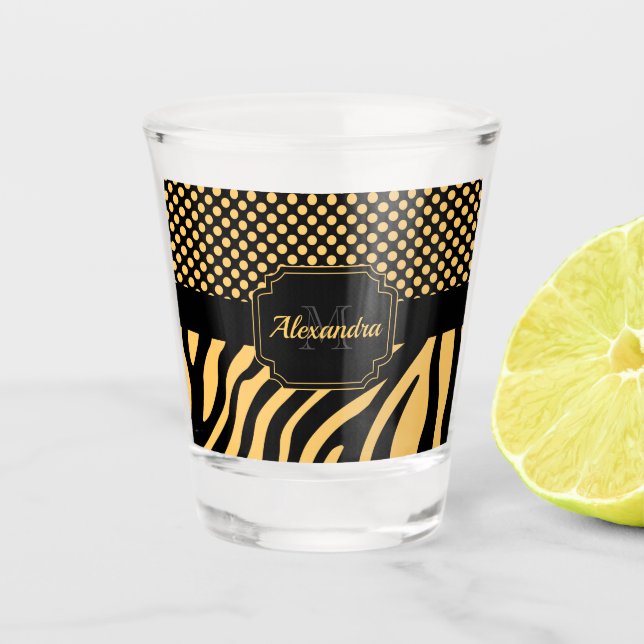 Verre A Shot Zèbre et points (Devant)
