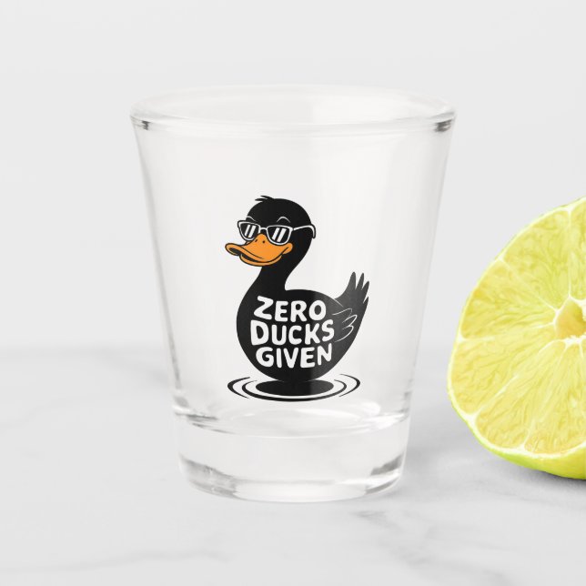 Verre A Shot Zéro Canard Donné - Design de canard drôle et cool (Devant)